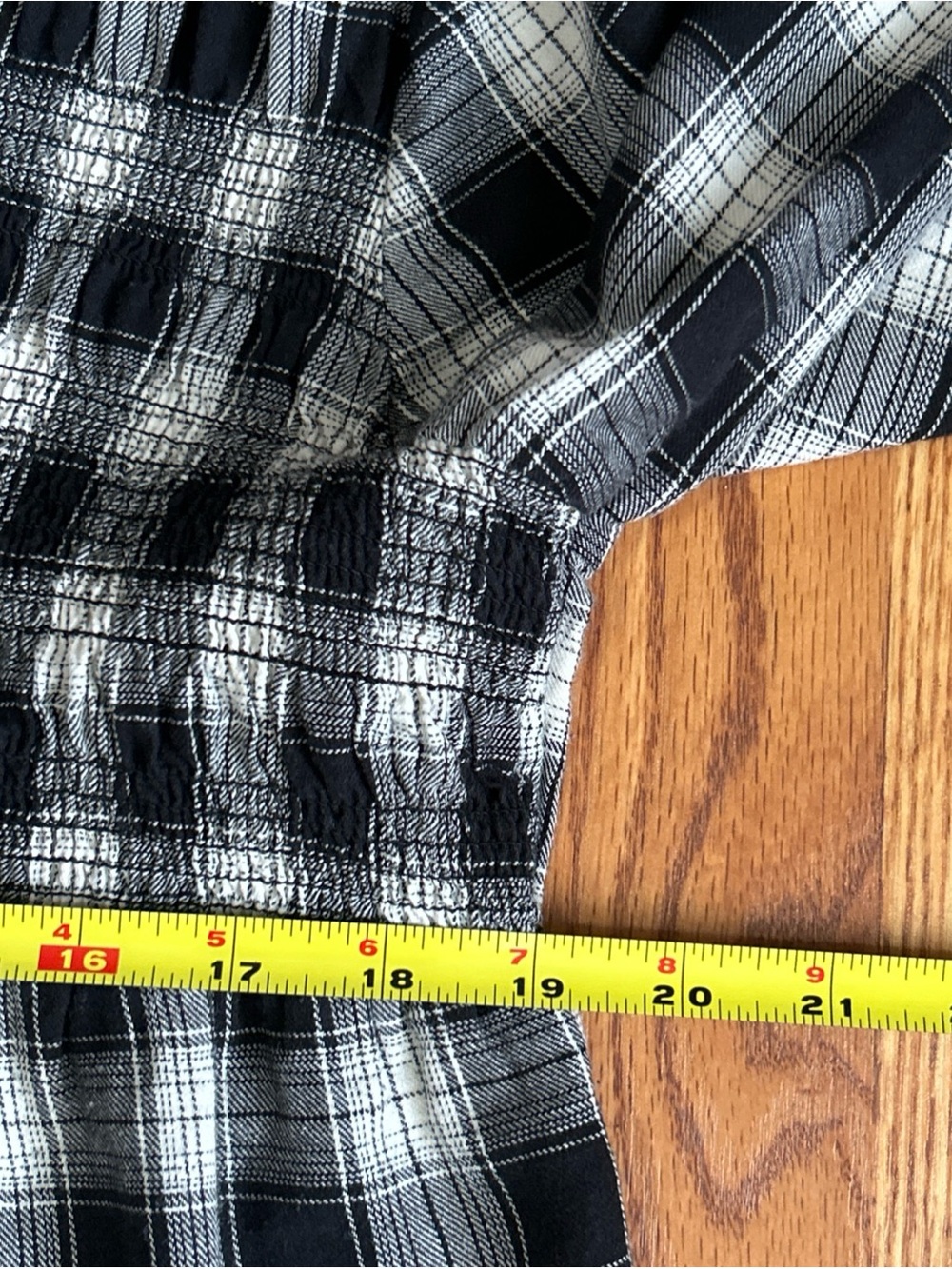 Knox Rose Plaid V-Neck Long Sleeve Button Down Flare Sleeve Comfy Dress Size XL - Picture 7 of 10